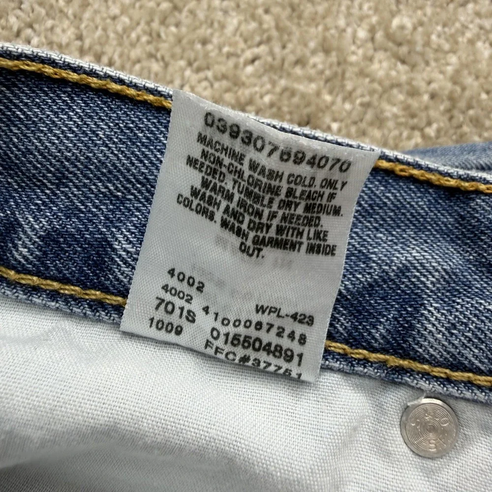 Y2K Levis 550 Jeans Mens 46x32 Light Wash Blue Denim Relaxed Tapered Pants